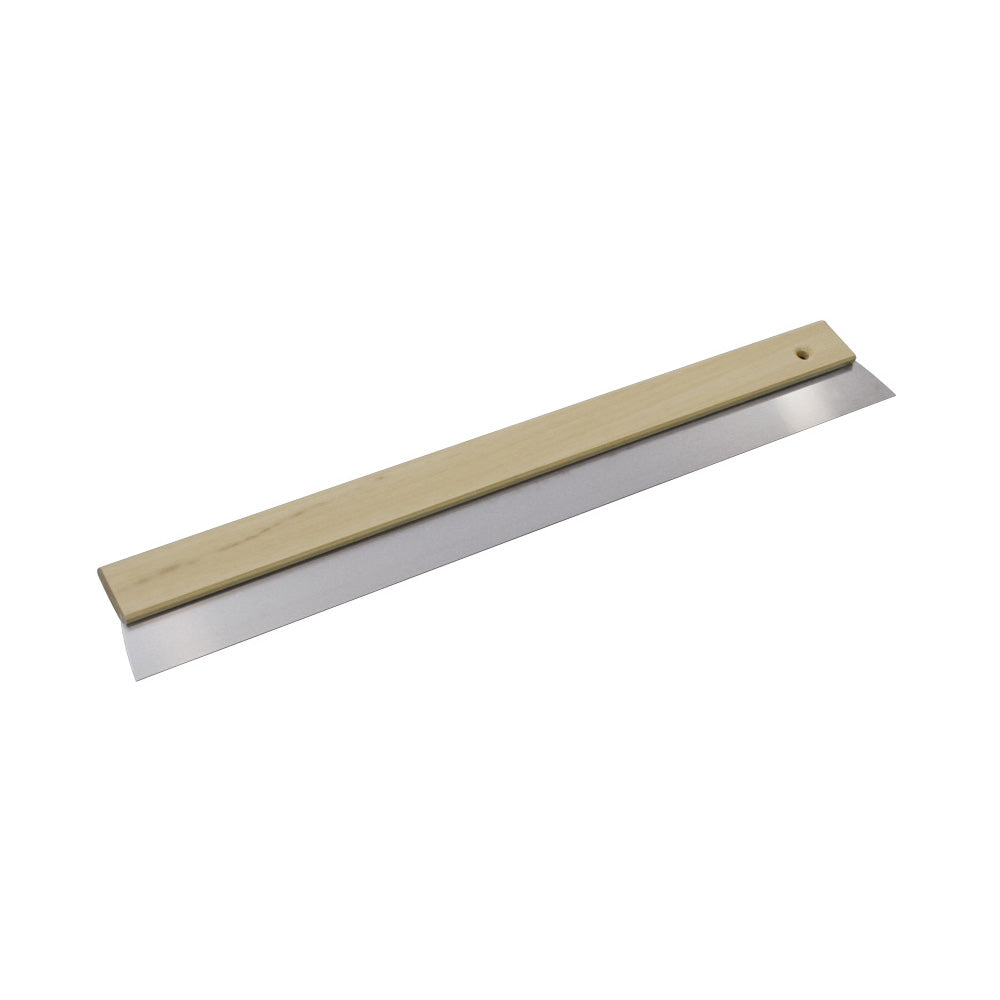 Debrico, magasin de matériaux de construction sur Bruxelles, COUTEAU A ENDUIRE 800 MM / 0,7 MM - INOX- MANCHE EN BOIS,