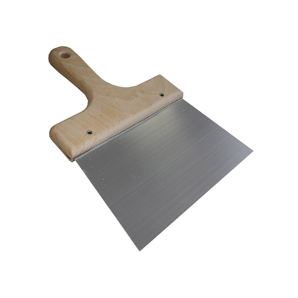 Debrico, magasin de matériaux de construction sur Bruxelles, COUTEAU A ENDUIRE 180 MM, MANCHE BOIS - ACIER,