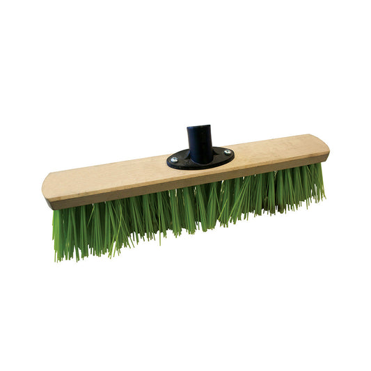 BALAI DE RUE 600 MM PVC VERT AVEC PORTEUR DE MANCHE Quick Fix