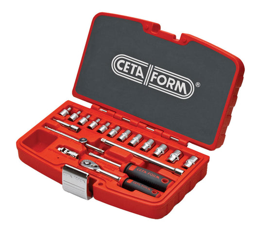 SET DE CLES A DOUILLE - 18 PCS - 1/4"