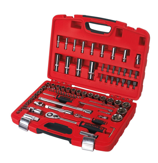 SET DE CLES A DOUILLE 85 PCS - 1/2" ET 1/4", Debrico, magasin de matériaux de construction sur Bruxelles