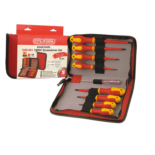TOURNEVIS A FENTE 1000V FENTE PH - 9 PCS