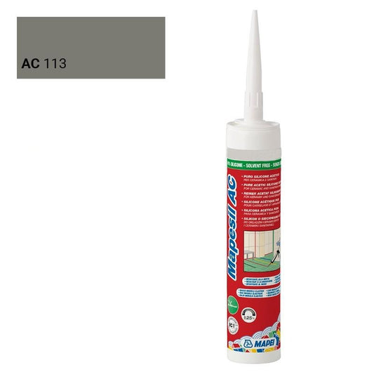 MAPEI SILICONE 113 GRIS CIMENT 310 ml, Debrico, magasin de matériaux de construction sur Bruxelles